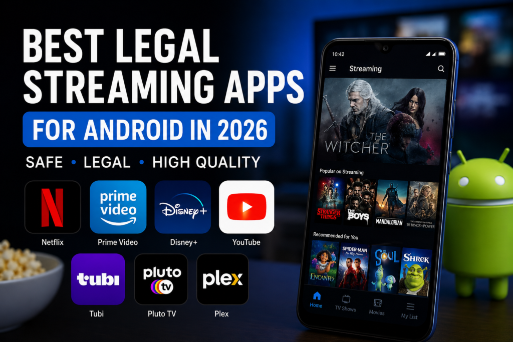 Best legal streaming apps for Android in 2026