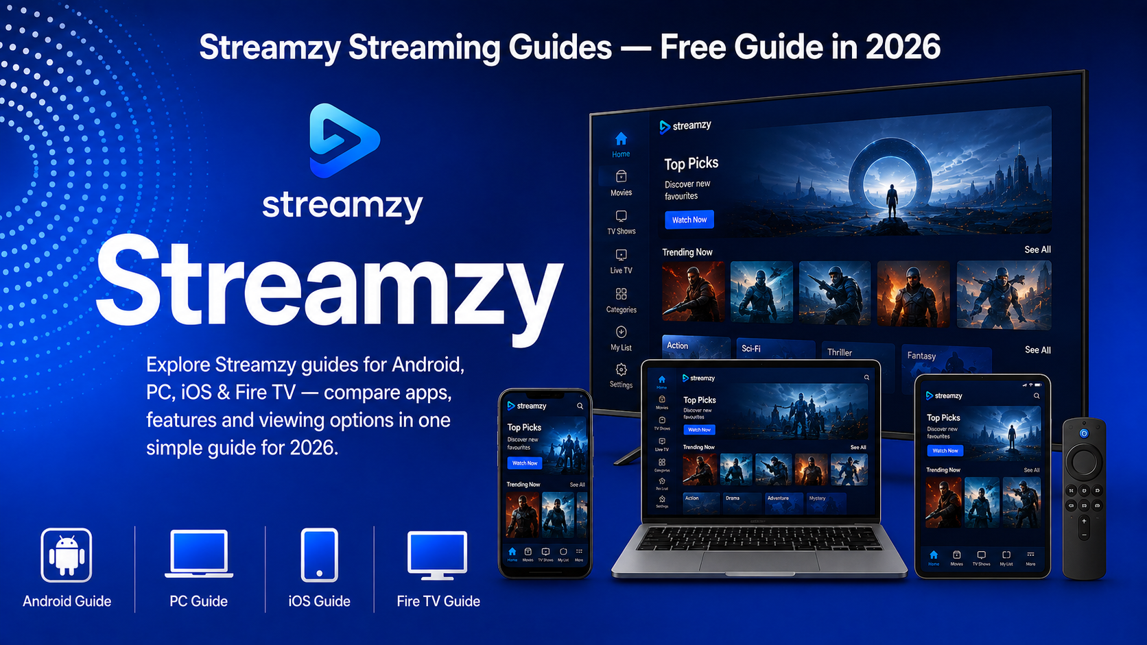 Streaming Guides 2026 for Android, PC, iOS, and Fire TV